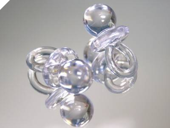 Large Baby Pacifiers-Clear-12/pk Large Baby Pacifiers-Clear-12/pk