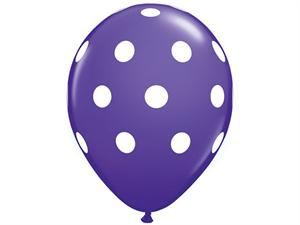 Polka Dot Party Balloons-Purple 25/pk Polka Dot Party Balloons-Purple 25/pk