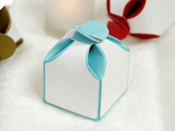 2 Tone Turquoise Favour Box -50pc 2 Tone Turquoise Favour Box -50pc