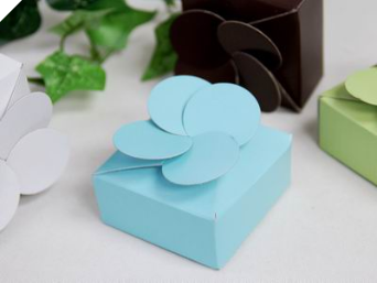 Petal Top Favour Box Turquoise - 50pc Petal Top Favour Box Turquoise - 50pc