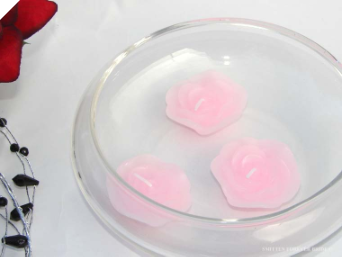 4.5cm Floating Rose Candle Pink-6/pk 4.5cm Floating Rose Candle Pink-6/pk