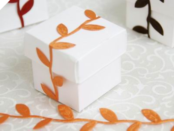 Leaf Ribbon - Coral Orange Leaf Ribbon - Coral Orange